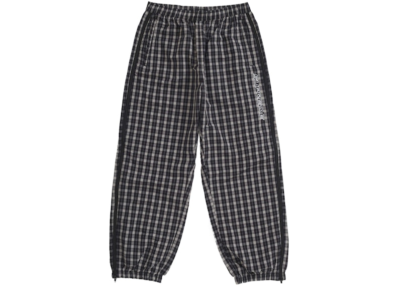 Supreme Plaid Warm Up Pant Black