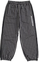 Supreme Plaid Warm Up Pant Black