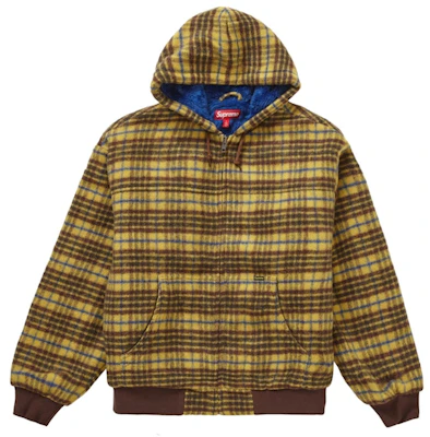 Supreme Plaid Wool Hooded Work Jacket Brown Buy Supreme Plaid Wool Hooded Work Jacket Brown