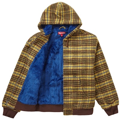 Buy Supreme Plaid Wool Hooded Work Jacket Brown - Novelship Buy Supreme Plaid Wool Hooded Work Jacket Brown - Novelship
