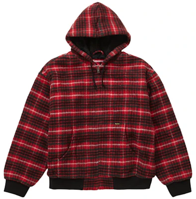 Supreme Jaket Kerja Berhud Wol Kotak Merah Buy Supreme Jaket Kerja Berhud Wol Kotak Merah