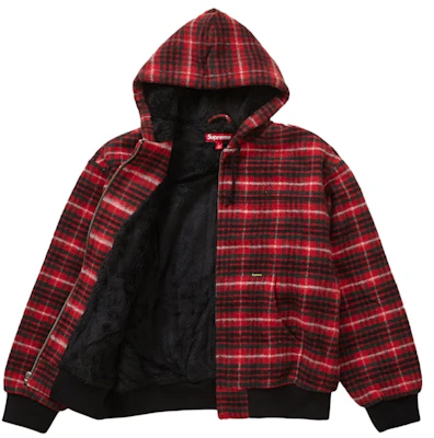 Supreme Jaket Kerja Berhud Wol Kotak Merah Order Supreme Jaket Kerja Berhud Wol Kotak Merah