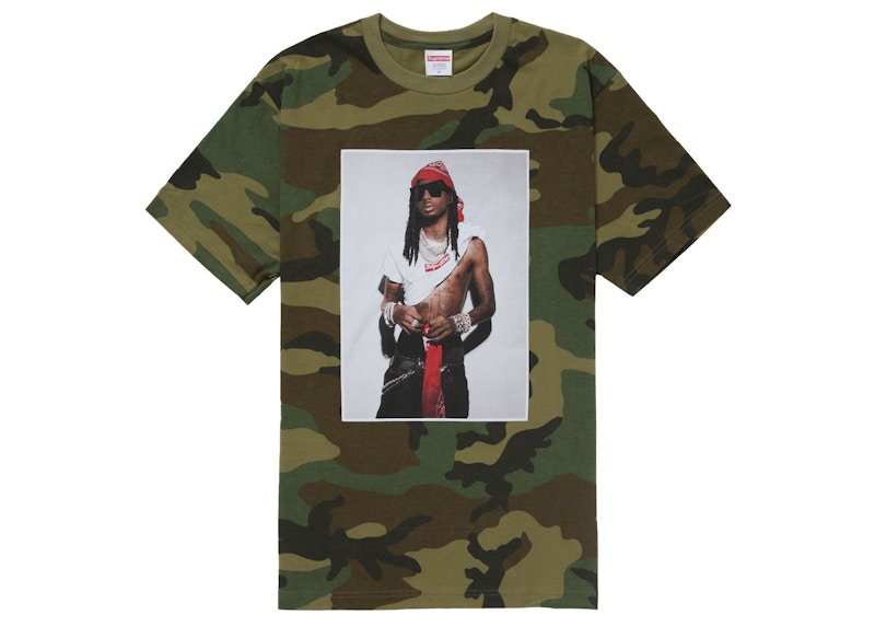 Supreme Playboi Carti Tee Woodland Camo