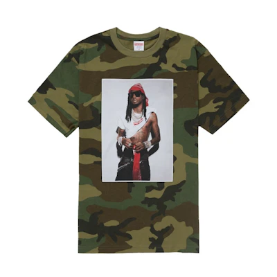 Supreme Playboi Carti Tee Woodland Camo