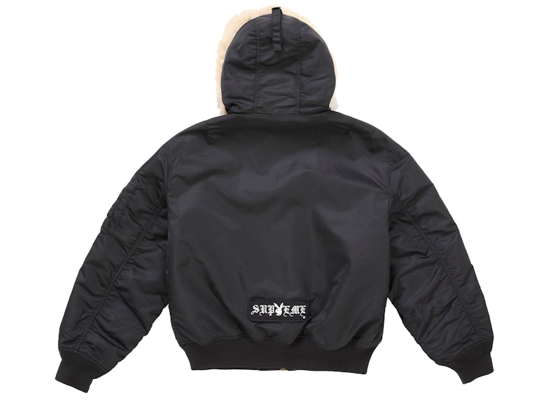 Supreme Playboy Hooded MA-1 Black 圖 3