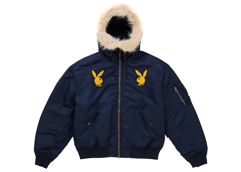Supreme Playboy Hooded MA-1 Navy