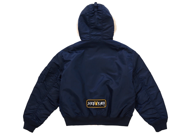 Shop シュプリーム プレイボーイ フーデッド MA-1 ネイビー