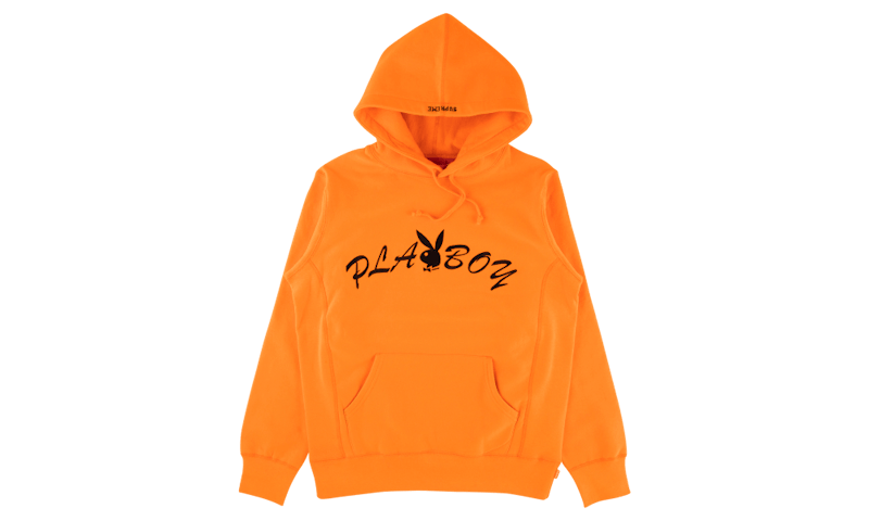 Supreme Playboy Hooded Sweatshirt (SS17) Orange
