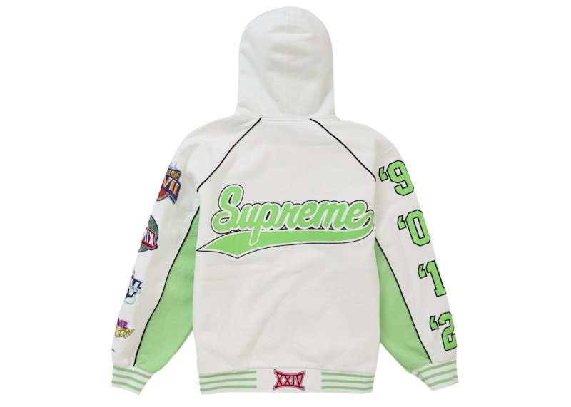 Supreme Playoffs Zip Up Hooded Sweatshirt White 圖 2