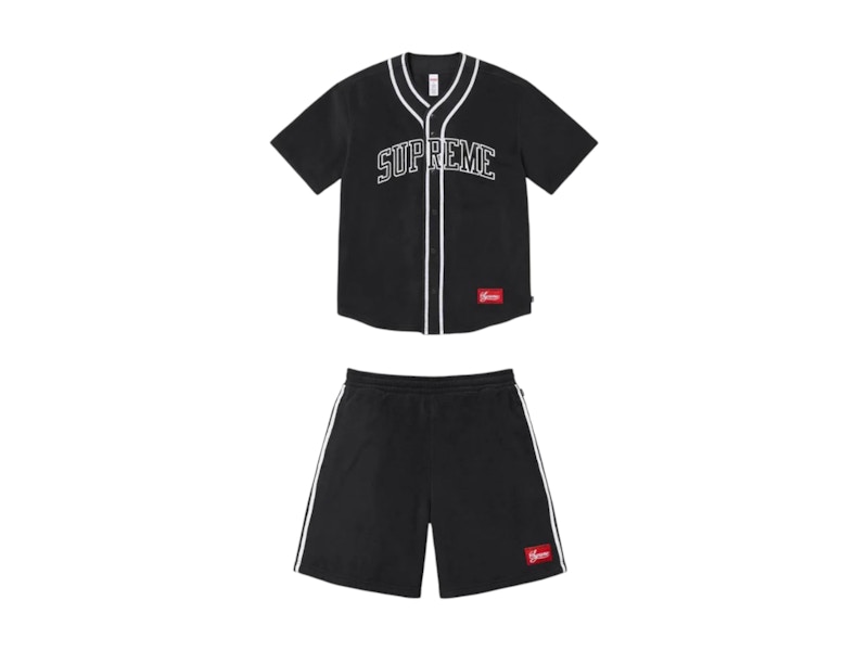 Supreme Polartec Baseball Jersey & Short Set Black