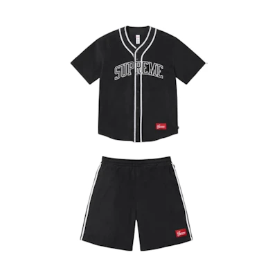 Supreme Polartec Baseball Jersey & Short Set Black