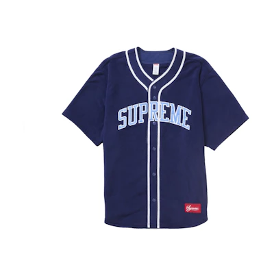 Supreme Polartec Baseball Jersey Navy