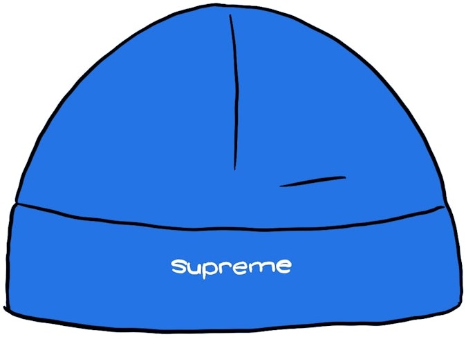 supreme-polartec-beanie-bright-blue