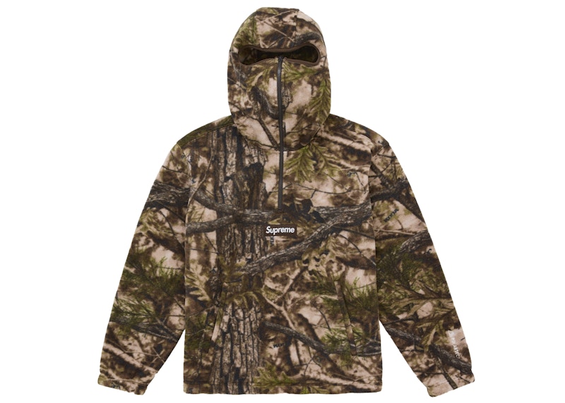 Supreme Polartec Face Mask Half Zip Hooded Sweatshirt Realtree AP Camo