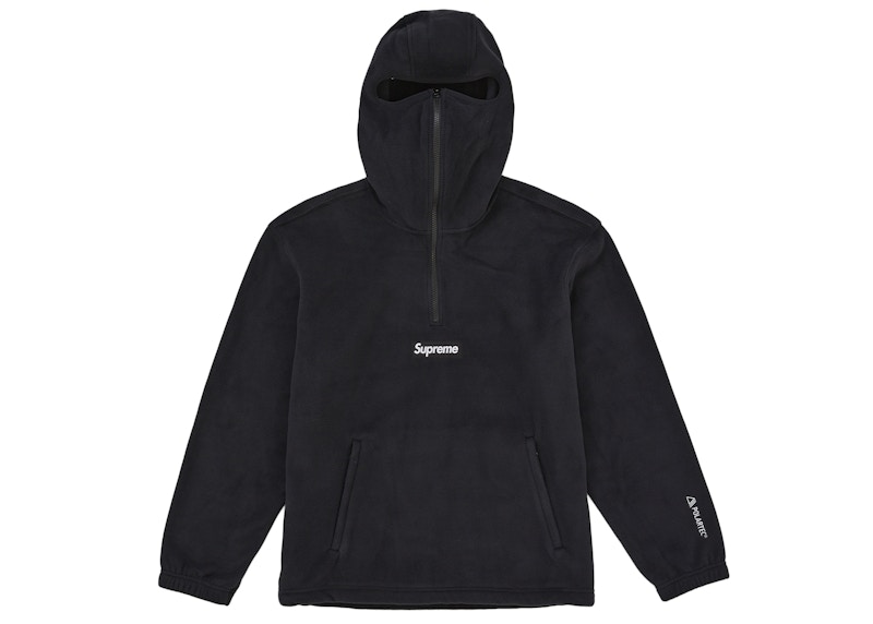 Supreme Polartec Face Mask Half Zip Hooded Sweatshirt Black