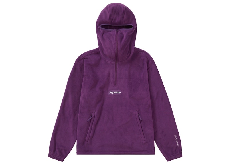 Supreme Polartec Facemask Half Zip Hooded Sweatshirt Dark Purple