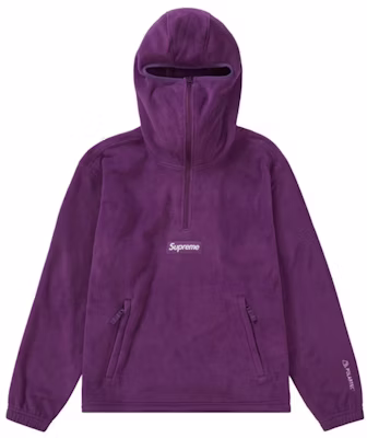 Supreme Sudadera con Capucha Cremallera Media Polartec Mascarilla Morado Oscuro Buy Supreme Sudadera con Capucha Cremallera Media Polartec Mascarilla Morado Oscuro