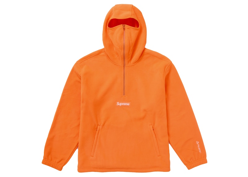 Supreme Polartec Facemask Half Zip Hooded Sweatshirt (FW24) Orange