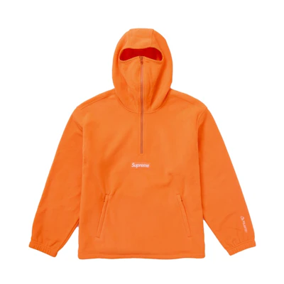 Supreme Polartec Facemask Half Zip Hooded Sweatshirt (FW24) Orange