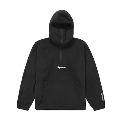 Supreme Polartec Facemask Half Zip Hooded Sweatshirt Black