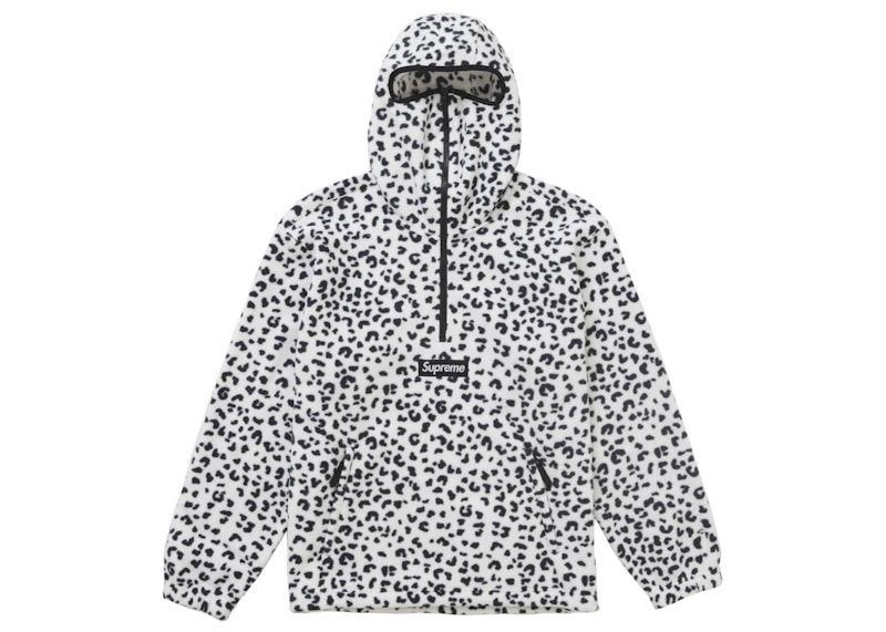 Supreme Polartec Facemask Half Zip Hooded Sweatshirt (FW24) Leopard