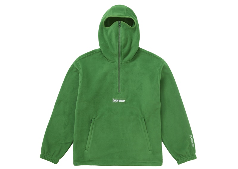 Supreme Polartec Facemask Half Zip Hooded Sweatshirt (FW24) Green