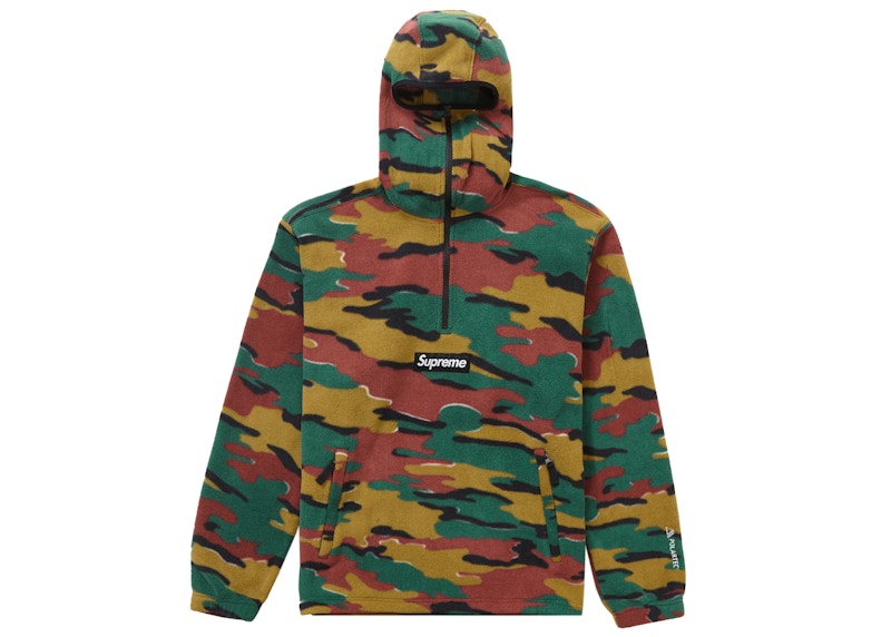 Supreme Polartec Facemask Half Zip Hooded Sweatshirt Camo