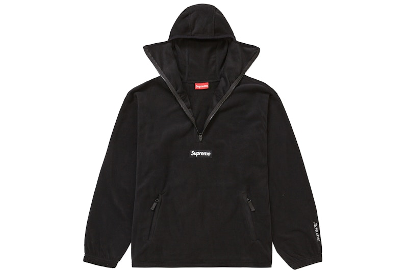 Order Supreme Polartec 半拉鍊連帽黑色面罩外套