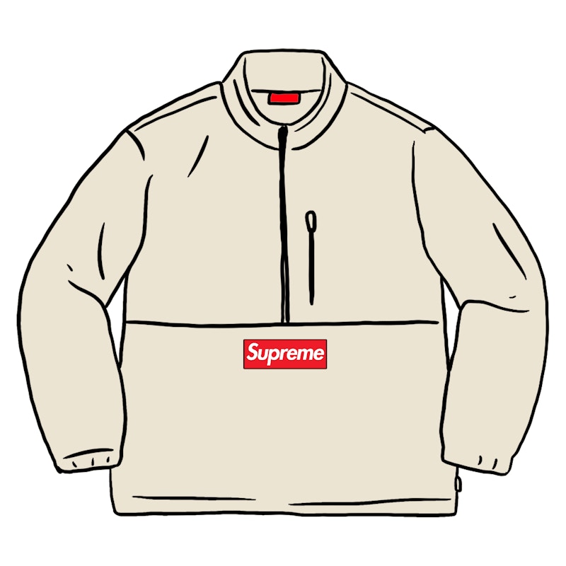 Supreme Polartec Half Zip Pullover (FW20) Natural
