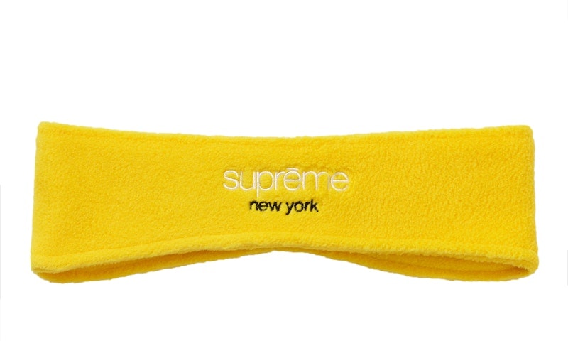 supreme-polartec-headband-yellow