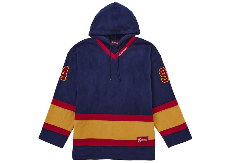 Supreme Polartec Hooded Hockey Jersey Navy