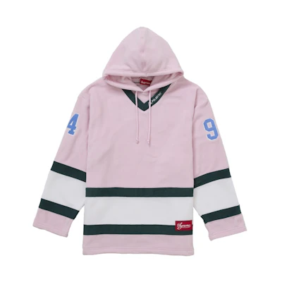 Supreme Polartec Hooded Hockey Jersey Pink