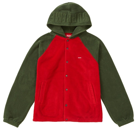 supreme-polartec-hooded-raglan-jacket-red