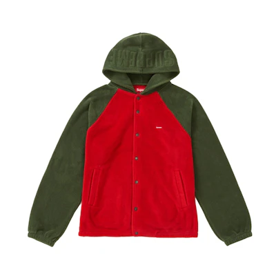 Supreme Polartec Hooded Raglan Jacket Red