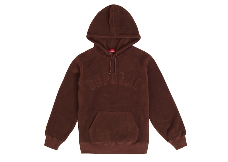 Supreme Polartec Hooded Sweatshirt Brown