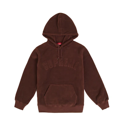 Supreme Polartec Hooded Sweatshirt Brown
