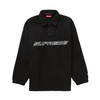 Supreme Polartec L/S Polo Black
