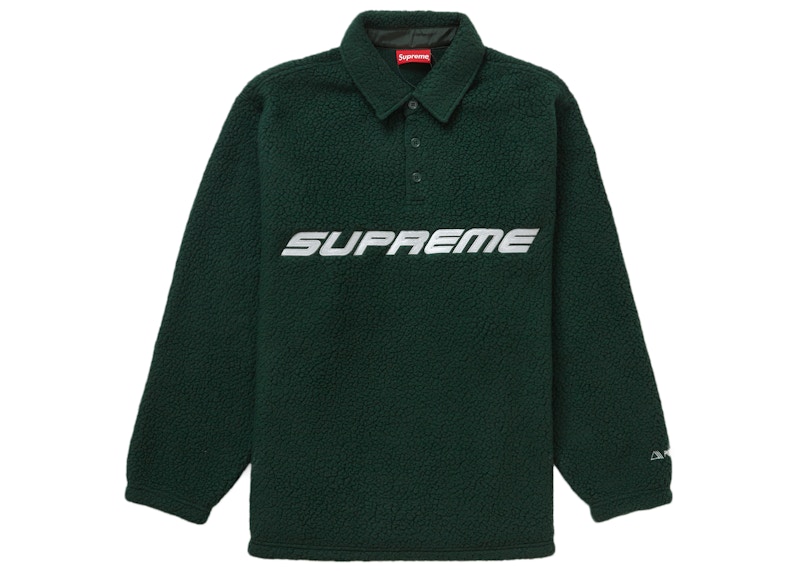 Supreme Polartec L/S Polo Dark Green