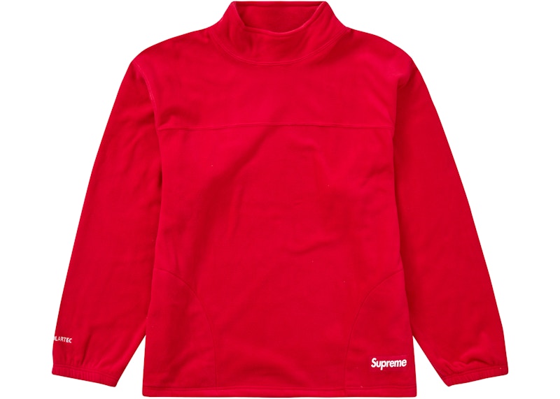 Supreme Polartec Mock Neck Pullover Red