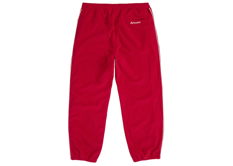 Lookbook 슈프림 폴라텍 리플렉티브 파이핑 팬츠 레드