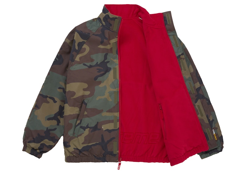 Order 슈프림 폴라텍 리버시블 트랙 자켓 우드랜드 카모