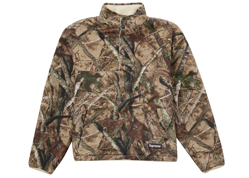 Buy Supreme Polartec Shearling Reversible Pullover FW24 TrueTimber HTC Fall Camo.