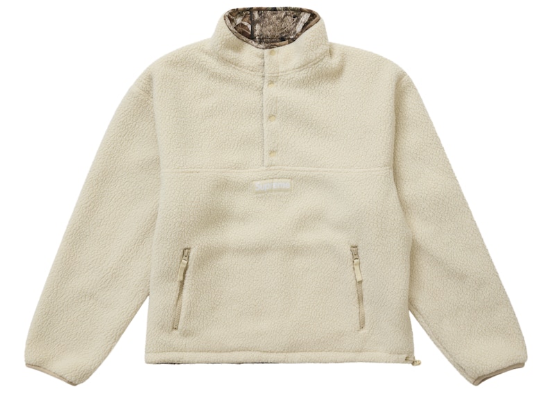 Lookbook Supreme Polartec Shearling Reversible Pullover FW24 TrueTimber HTC Fall Camo.