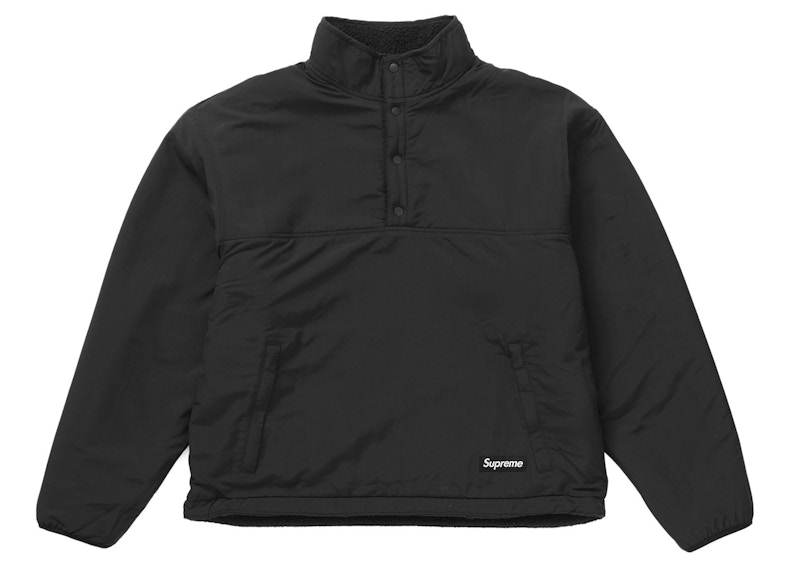 Order Supreme Polartec Shearling Reversible Pullover Black
