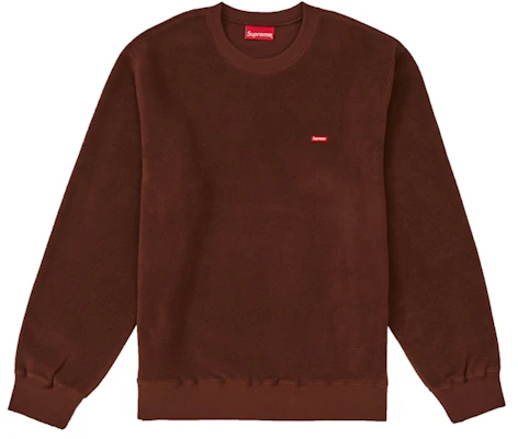 Supreme Polartec Small Box Crewneck Sweatshirt Brown Buy Supreme Polartec Small Box Crewneck Sweatshirt Brown