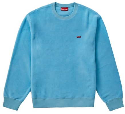 Buy Supreme Polartec Small Box Crewneck Sweatshirt Light Blue Novelship