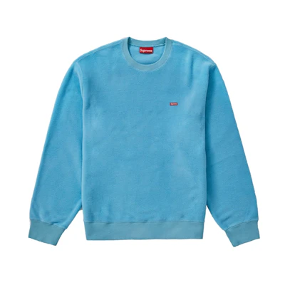 Supreme Polartec Small Box Crewneck Sweatshirt Light Blue