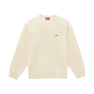 Supreme Polartec Small Box Crewneck Sweatshirt Natural