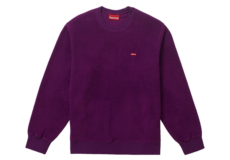 Buy Supreme Polartec Small Box Crewneck Sweatshirt Purple - Novelship 