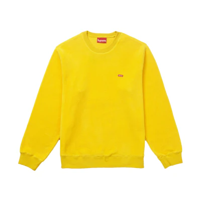 Supreme Polartec Small Box Crewneck Sweatshirt Yellow